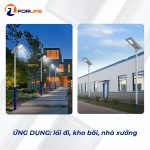 Đèn đường liền thể nhôm đúc FORLIFE chiếu sáng lối đi bộ, nhà xưởng