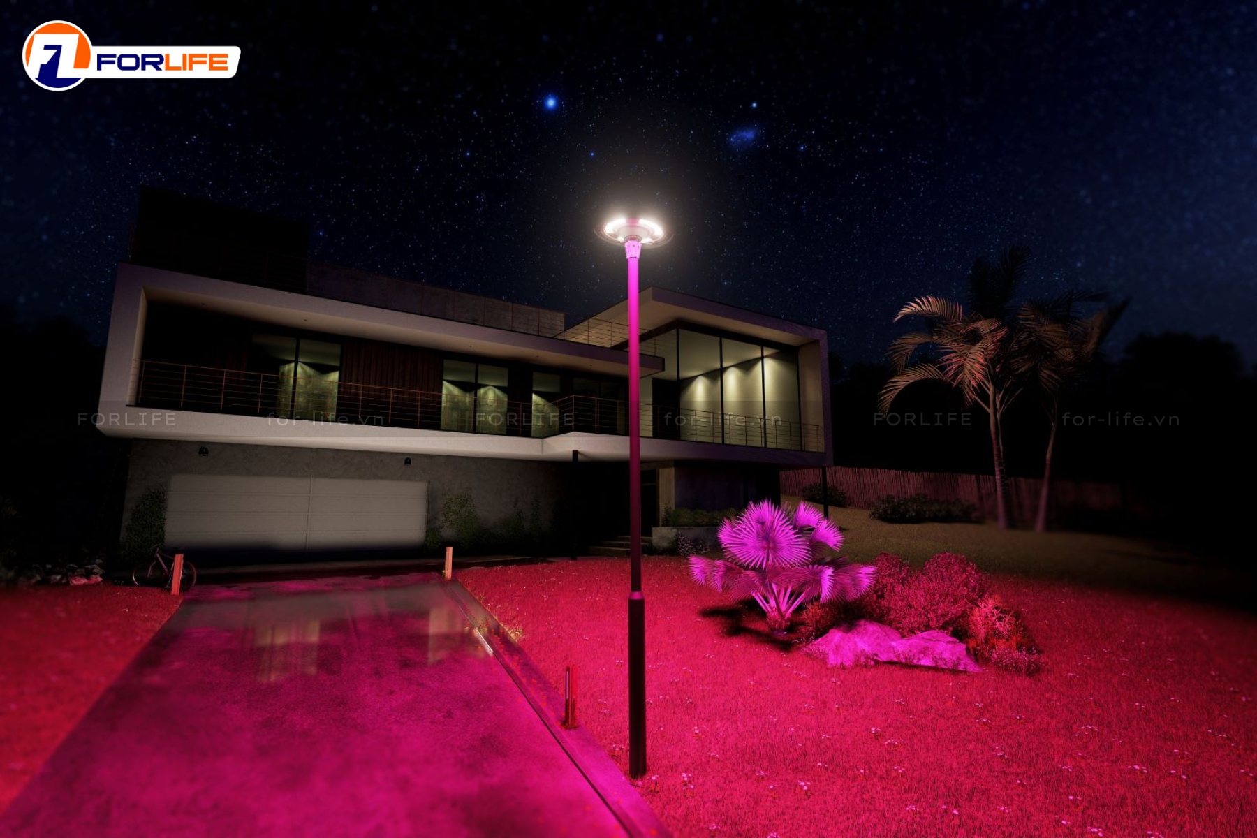 Đèn cảnh quan UFO NLMT FORLIFE ánh sáng RGB
